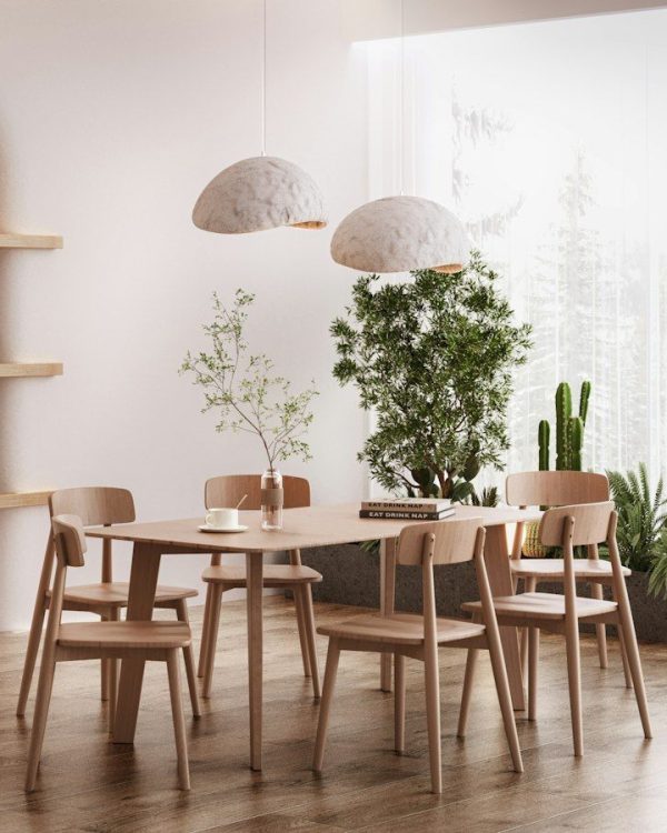 Bàn ăn Hinoki 1m8 gỗ tần bì