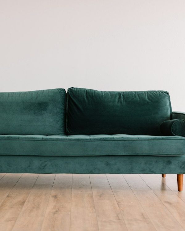 Sofa Mori nhung xanh rêu